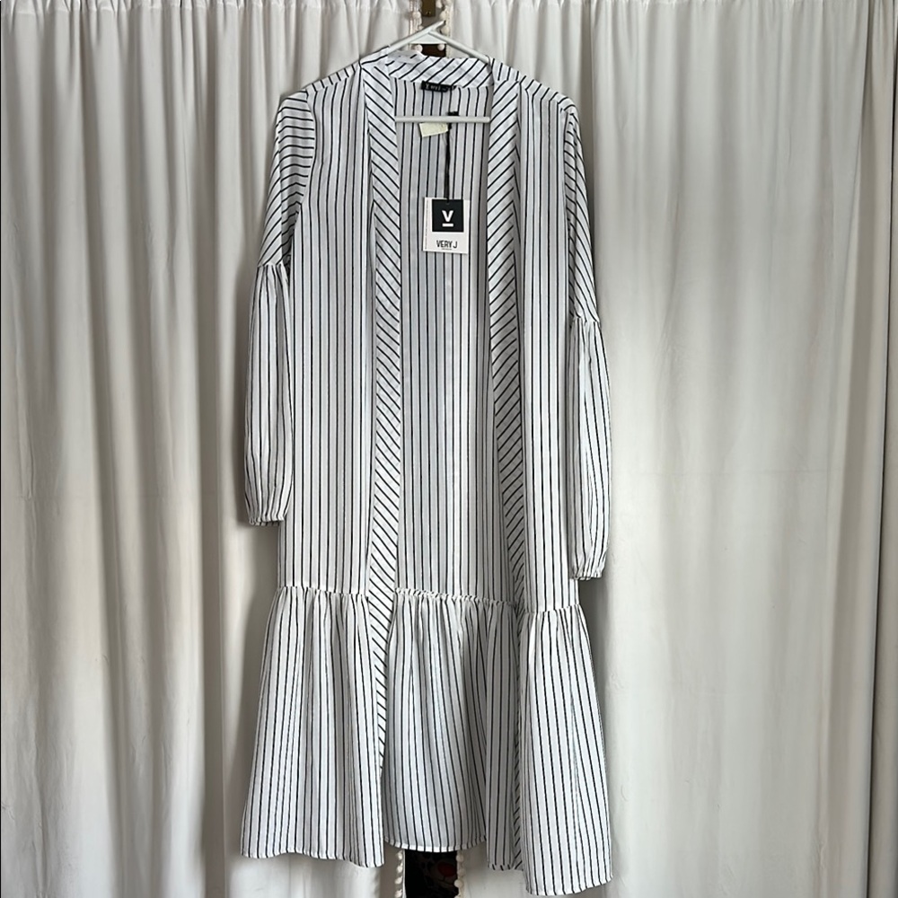 Striped Black and White Dress